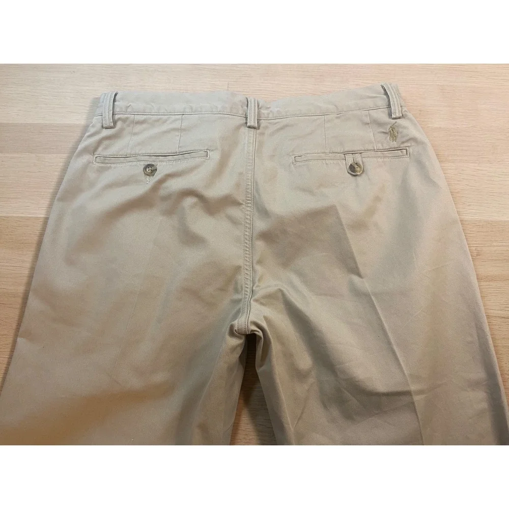 Polo Ralph Lauren Stretch‎ Straight Fit Cotton Twill Mens Khaki Pants 30X32